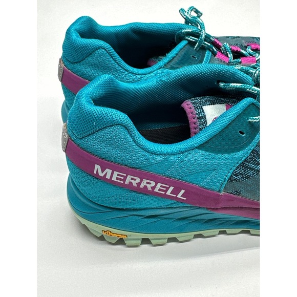 Merrell Trail Running Shoes Women's Size 7 J53100 QForm2 Vibram Teal Purple - Picture 3 of 9